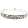 Bracciale alla caviglia da tennis stretch con strass cristallo lucido Bracciale