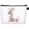 Does not apply Beauty Case Personalizzabile Con Lettera A-Z, Pochette Personalizzata per Donna,