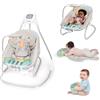 Ingenuity SimpleComfort Piano Playtime - Altalena e dondolo baby 4 in 1, rotazione 180° e oscillazione in 3 direzioni, per bambini 0-24 mesi
