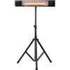 Bastilipo - Stufa da esterno con supporto tipo treppiede Modello Prometeo E-1500P, 1500 W di potenza, telecomando, resistenze a infrarossi ad ampio spettro