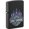 Zippo Accendino da tempesta Harley-Davidson, nero opaco, colore immagine, ricaricabile, design antivento, confezione regalo, made in USA