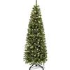 Does not apply Albero Di Natale Artificiale Sottile 182 Cm Con 200 Luci LED, Ca. 700 Punte, Alb