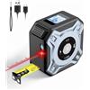 Metro a Nastro Laser 2-In-1, 40M Metro Laser E 5M Metro a Nastro, USB-C Fast Cha