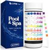 LIME POOL 160 strisce di prova per piscina e spa - Kit di prova dell'acqua 7 in 1 per cloro, bromo, pH, durezza, alcalinità e altro ancora - Risultati accurati - Tester dell'acqua per vasca idromassaggio, acqua