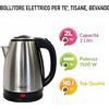 Bollitore Elettrico 2L in Acciaio 1500W Te Tisane Bevande Scalda Acqua Rapido