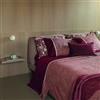 Fazzini-completo letto matrimoniale GALUCHAT raso 100% cotone BURGUNDY
