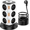 Does not apply Multipresa Ciabatta Elettrica 16 in 1, Torretta Multipresa Con 12 Prese E 3 USB