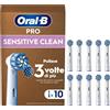 Oral-B Pro Sensitive Clean, 10 testine di ricambio per spazzolino elettrico