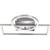 BRILONER Leuchten - Plafoniera a LED, lampada dimmerabile, incl. funzione di memoria, 1 modulo LED ruotabile, 19,6 Watt, 1.500 lumen, 3.000 kelvin, cromo-alluminio, 380x310x75mm (LxPxH)