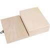 Not specified 1/3pcs Legno Solido Casa Tinta Unita IN Legno Quadrato Cardine Valigetta Scatole