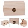 Not specified 1/3pcs Legno Solido Casa Tinta Unita IN Legno Quadrato Cardine Valigetta Scatole