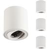 Faretto Da Soffitto Orientabile Bianco 4 Pcs,Led Faretti Da Soffitto 230V, Allum