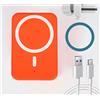POWER BANK DA AUTO MAGNETICO 12000 mAh CARICABATTERIE SMARTPHONE WIRELESS