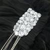 Spilla Da Uomo Epaulette Spallina Con Strass Piuma Rete Frangia
