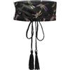 Cintura Corsetto In Satin Broccato Con Nappe Retro Cinese Obi Giapponese