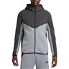 Nike Felpa da Uomo con Cappuccio e Zip Tech Fleece Grigio Codice HV0949-061
