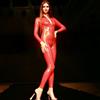 Body In Spandex In Finta Latex Con Zip Effetto Bagnato Costume Da Club