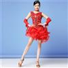 Abito Da Ballo Latina Per Donne Salsa Tango Moderna Rumba Paillettes Frange