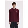 Fred Perry 🔵Fred Perry - Polo Manica Lunga Oxblood M6006 597 Uomo New FW25