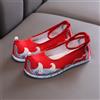 Scarpe Ballerine Loafer In Rete Con Ricami Floreali Cinesi Per Bambina