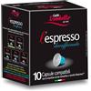 Does not apply Caffè Trombetta L'Espresso, Capsule Compatibili Nespresso, Decaffeinato - 10 Cap