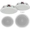 KIT 4 pz CASSE DA INCASSO AUDIO PER SOFFITTO FILODIFFUSIONE SPEAKER ALTOPARLANTE