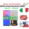 OPPO DISPLAY LCD PER OPPO A54S CPH2273 TOUCH SCREEN SCHERMO VETRO ASSEMBLATO NERO