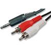 PRO SIGNAL Cavo Audio 3.5mm Jack Stereo a 2 RCA, Nero, 1m