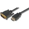 PRO SIGNAL Cavo HDMI to DVI-D, 0.5m, Connettori Dorati, Nero