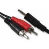 Pro Signal Cavo Audio Stereo Jack 3.5mm a 2 RCA, 5m Nero