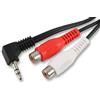 PRO SIGNAL Cavo Audio Stereo Jack 3.5mm a 2 RCA, 1.8m Nero