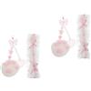 1 set di cinghie decorative per tastiera con nastro in pizzo, con fiocco a