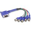 VDC Cavo VGA Maschio 90° a 5x BNC Femmina, 0,15m Blu