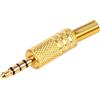 PRO SIGNAL Spinotto Jack 3.5mm 4-Poli, Contatti Dorati