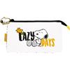 : Astuccio Triplo Snoopy Lazy Days | Astuccio Scuola Con 3 Scomparti, Manico, Po