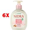 Nidra 6 X Nidra Sapone Latte Liquido Mani Delicato Con Latte Di Mandorla Dispenser 30