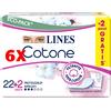 Lines 6 X Lines Cotone Proteggislip Ripiegati 22 + 2 Pezzi Filtrante