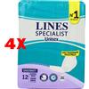Lines 4 X Lines Specialist Sagomato Super/maxi 12 Pezzi - Dispositivo Medico Ce Class