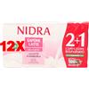 Nidra 12 X Nidra Saponetta Sapone Latte Delicato Con Latte Di Mandorla 2 + 1 Pezzi 90