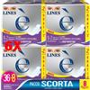Lines 6 X Lines E' Assorbente Lungo Con Ali Pacco Scorta 36+8 Pezzi Lactifless