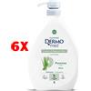 Dermomed 6 X Dermomed Crema Di Sapone Liquido Mani Dispenser Aloe 1 Litro Idratante