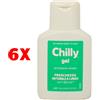 Chilly 6 X Chilly Detergente Intimo Gel Freschezza Naturale Formula Fresca 50 Ml Mini