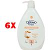 Dermomed 6 X Dermomed Crema Di Sapone Mani Mandorla Dispenser 1 Litro Idratante