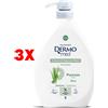 Dermomed 3 X Dermomed Crema Di Sapone Liquido Mani Dispenser Aloe 1 Litro Idratante
