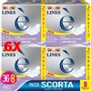 Lines 6 X Lines E' Assorbenti Odor Protection Con Ali Pacco Scorta 36+8 Pezzi Lactifl