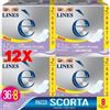 Lines 12 X Lines E' Assorbenti Odor Protection Con Ali Pacco Scorta 36+8 Pezzi Lactif