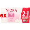 Nidra 6 X Nidra Saponetta Sapone Latte Delicato Con Latte Di Mandorla 2 + 1 Pezzi 90