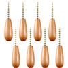 8PCS Lampada a sospensione con ventilatore a soffitto in legno Pendenti con