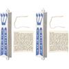 2 pezzi Mezuzah ebraica in metallo con pergamene per porta Mezuzah Custodia