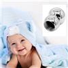 Collana con ciondolo a forma di contenitore per denti da latte e lanugine,